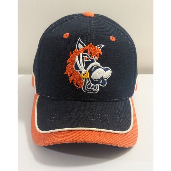 BRONCO'S Cap Hat Blue & Orange Adjustable - Picture 1 of 7